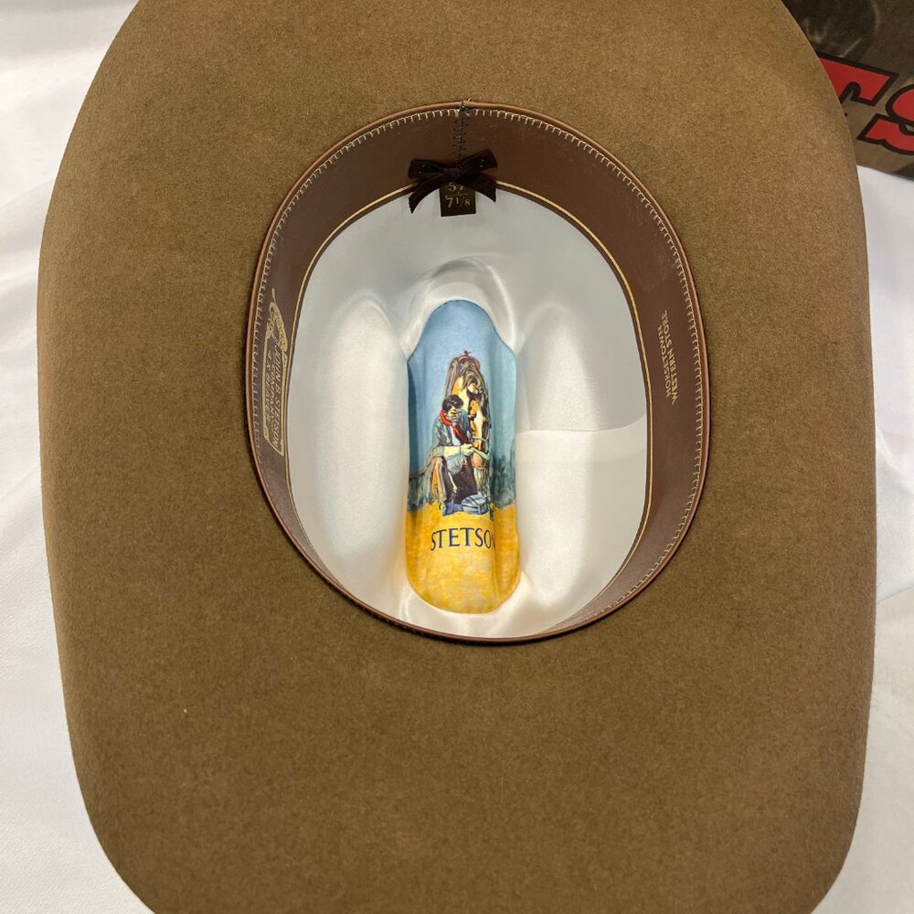 Stetson River Walk Cowboy Hat 4 X BEAVER 4 INCH BRIM • Size: 7 1/8 R - Picture 7 of 7